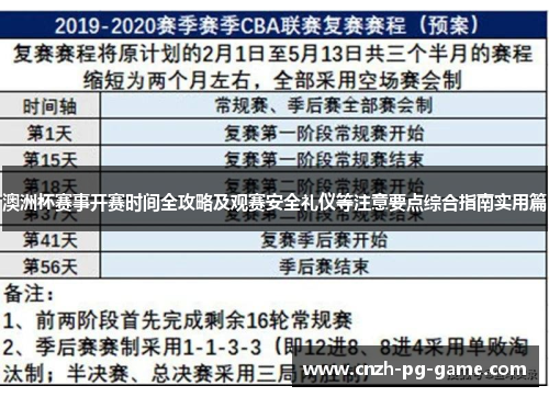 澳洲杯赛事开赛时间全攻略及观赛安全礼仪等注意要点综合指南实用篇